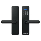 Умный дверной биометрический замок SEVEN LOCK SL-7740BF black (врезная часть 5050)