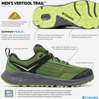 Чоловічі кросівки для треккінгу Columbia Vertisol Trail 2062921352 41.5 (8.5US) Зелені (195981552614) - зображення 10