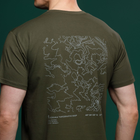 Футболка Basic Military Ukrarmor T-Shirt. Авдеевка. Топографическая карта. Олива L - изображение 3