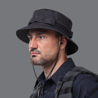 Панама тактична Combat Ukrarmor Hat (TDU ripstop) Чорний L/XL - зображення 3