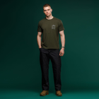 Футболка Basic Military Ukrarmor T-Shirt. HMMWV. Cotton and Elastane, олива M - изображение 5