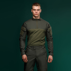 Тактична сорочка Core Ukrarmor Combat Shirt, довгий рукав, комбіновані матеріали. Олива. L - зображення 2