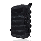 Тактический рюкзак на Ukrarmor 10 л. Крепление Molle. Cordura 1000D. Мультикам черный 30 x 20 x 8 см