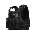 Комплект снаряжения Vest Ukrarmor Full (based on IBV) S\M 2-го класса защиты. Черный S/M - изображение 3