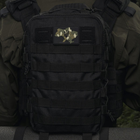 Тактичний рюкзак на Ukrarmor 10 л. Кріплення Molle. Cordura 1000D. Чорний 30 х 20 х 8 см - зображення 7