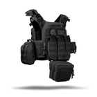 Комплект спорядження Commando Ukrarmor Elite Tactical Assault Kit. Під 27х35.5 см бронеплити. Чорний - зображення 10