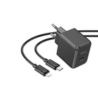МЗП 1Type-C Hoco CS13A PD 20W Black + Type-C to Lightning 67947