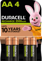 Аккумулятор Duracell Recharge AA 2500 мАч 4 шт (5000394057043)