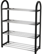 Stojak na buty Storage solutions 4 poziomy 50x19x65 cm Czarny (8711295238314)