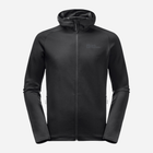 Bluza męska rozpinana streetwear Jack Wolfskin Baiselberg Hooded Fz M 1710541_6000 M Czarna (4064993557213) - obraz 5