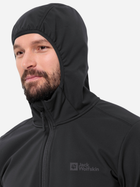 Вітровка чоловіча Jack Wolfskin Bornberg Hoody M 1307471_6000 3XL Чорна (4064993526370) - зображення 3