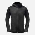 Kurtka wiatrówka męska z kapturem Jack Wolfskin Bornberg Hoody M 1307471_6000 S Czarna (4064993526325) - obraz 6