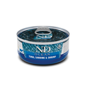 Влажный корм для кошек Farmina N&D Grain Free Ocean Cat Tuna, Sardine & Shrimp 70 г