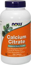 Кальций цитрат Now Foods Calcium Citrate 250 таб