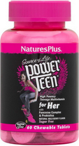 Витамины для девушек подростков Natures Plus Power Teen for Her multivitamin 60 chew tabs лесные ягоды