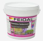 Краска для стен и потолка Feidal Innenlatex Seidenmatt ,шелковисто-матовая, белая, 1л.