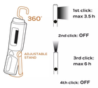 Latarka warsztatowa NEO Tools 300 lm 3 W LED COB 3 x AA 99-042 (5907558452334) - obraz 7