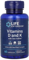 Вітаміни D і K з морським йодом Life Extension Vitamins D and K with Sea-Iodine™ - 60 caps