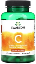 Витамін С Swanson Vitamin C with Rose Hips 1000 mg 90 caps
