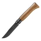 Ніж складань Opinel №8 Black Oak Edition (довжина: 190мм, лезо: 85мм, чорне), дуб