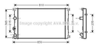 Радиатор охлаждения двигателя AVA COOLING RTA2276 Opel Movano; Renault Master 7711134625, 7701049664, 09111216