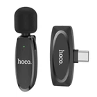 Бездротовий мікрофон петличка HOCO L15 Type-C Crystal lavalier Wireless Digital Microphone Black (6931474789037)