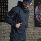 Мужская куртка Logos tactical Softshell с липучками под шевроны синяя размер 2XL - изображение 3