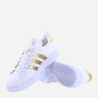 Жіночі кеди низькі adidas Grand Court 2.0 HP9417 36.5 Білий/Золотистий (4066749498641) - зображення 4