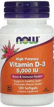 Витамин Д3 Now Foods Vitamin D3 5000IU 120 sgels