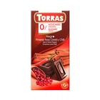 Шоколад черный Torras Negro с розовым перцем, корицей и чили без сахара и глютена 75 г