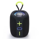 Портативная аккумуляторная колонка TG658 8W с RGB подсветкой Bluetooth колонка беспроводная. Цвет: черный