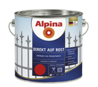Эмаль алкидная глянцевая Alpina Direkt Auf Rost RAL3000 Огненно-красная 2.5 л