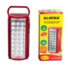 Ліхтар переносний світлодіодний 24 LED Almina DL-2424 з повербанком 3000 mAh Червоний