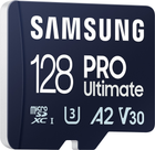 Карта пам'яті Samsung PRO Ultimate microSDXC 128GB UHS-I U3 V30 A2 + SD адаптер (MB-MY128SA/WW) - зображення 4