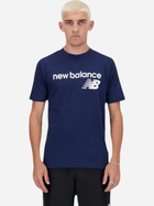 Футболка бавовняна чоловіча New Balance NBMT41905NNY 2XL Темно-синя (197375452876)