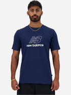 Футболка бавовняна чоловіча New Balance NBMT41906NNY M Темно-синя (196941812847)