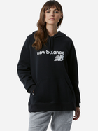 Bluza damska z kapturem kangurka New Balance NBWT03810BK S Czarna (194389408073) - obraz 1