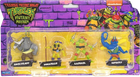 Zestaw figurek Playmates Wojownicze Żółwie Ninja Donatello Raphael Rocksteady Superfly 4 szt (0043377833222) - obraz 1