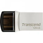 USB флеш накопичувач Transcend 128GB JetFlash 890 Silver USB 3.1/Type-C (TS128GJF890S)
