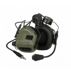 Активные защитные наушники с гарнитурой Earmor M32H MOD4 (FG) Olive (69703)