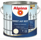 Эмаль алкидная глянцевая Alpina Direkt Auf Rost (Белый) RAL9010 2.5 л