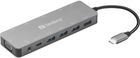 Док-станція Sandberg 13-in-1 USB-C Grey (5705730136450)