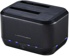 Док-станція LC-Power для 2x HDD/SSD 2.5/3.5 SATA USB 3.0 (LC-DOCK-U3-III)