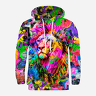 Bluza męska z kapturem Mr. Gugu & Miss Go Colorful Lion H-K2202 3XL Multicolor (5903845210458) - obraz 1