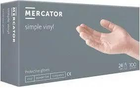 Рукавички вінілові неприпудрені MERCATOR одноразові simple vinyl powder free L 100 шт