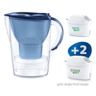 Фильтр-кувшин для жесткой воды Brita Marella 2,4 л Синий с картриджами Maxtra Pro 1 шт + Maxtra Pro Hard Water 2 шт