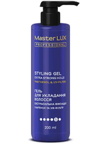Гель для укладання волосся ультрасильна фіксація Master LUX professional 200 мл