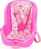 Fotelik rowerowy dla lalek Bayer Design Pink with Unicorns (4003336673005)