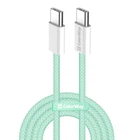 Кабель ColorWay USB Type-C + USB Type-C (M/M), 3.0 А, 1 м, Зелений (CW-CBPDCC061-G)