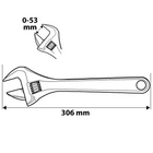 Ключ розвідний NEO Tools 306 мм 0 - 53 мм 03-026 (5907558426083) - зображення 6